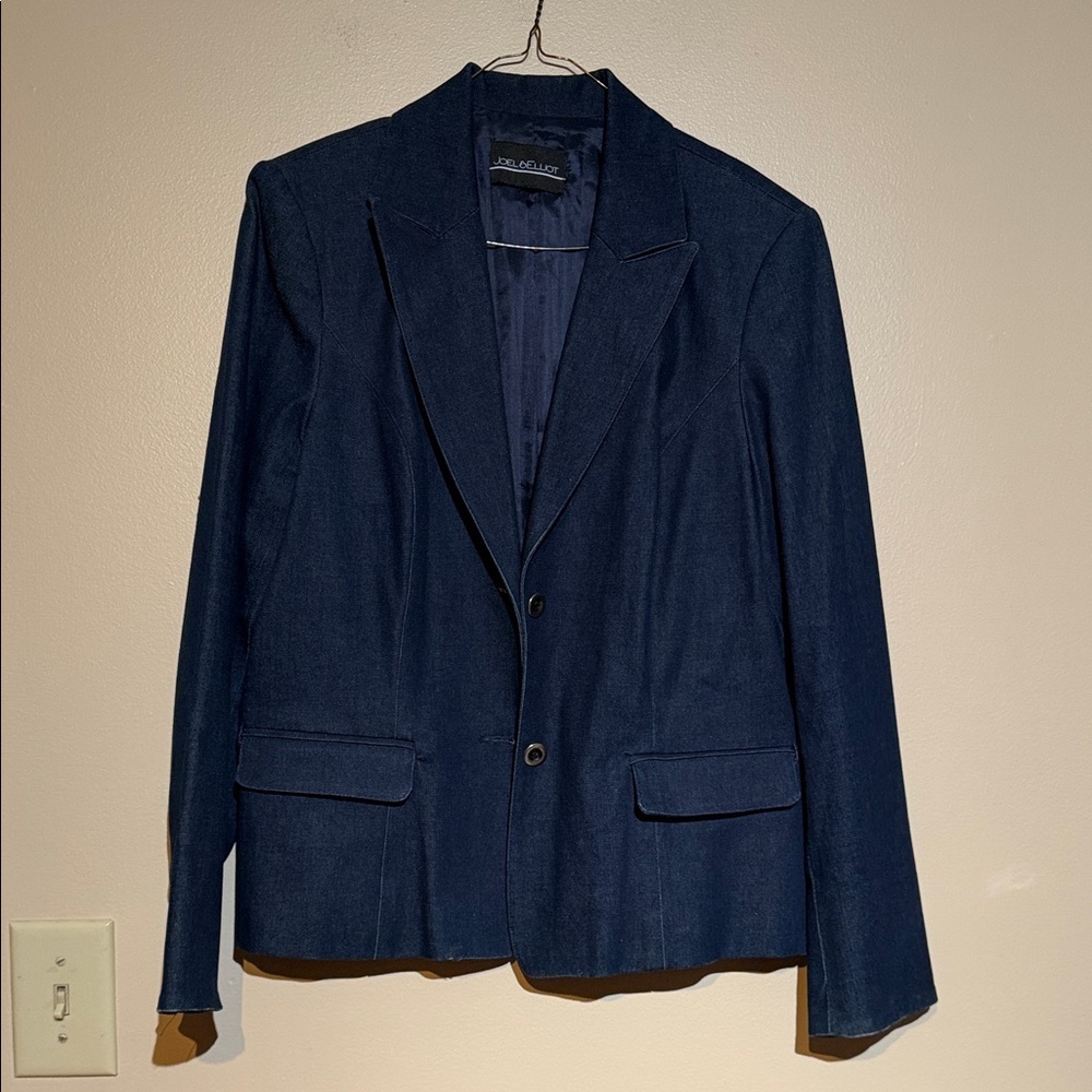 Joel & Elliot Satin-Lined Navy Blazer